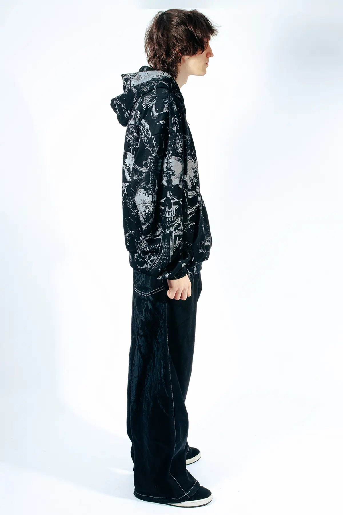 Hollow Zip Hoodie
