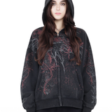 Skeletal Zip Hoodie