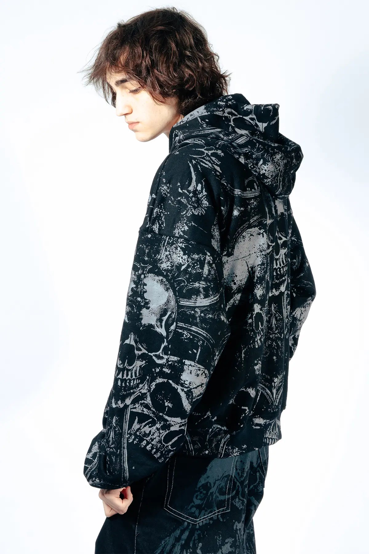 Hollow Zip Hoodie