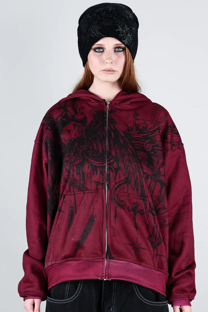 Slate Zip Hoodie (Rouge)
