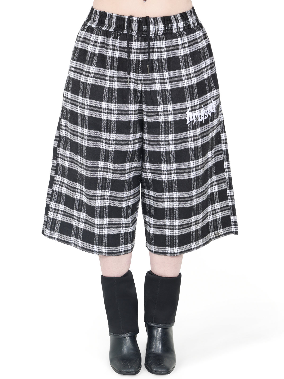 Plaid Shorts (Grey) - BRUISED LA
