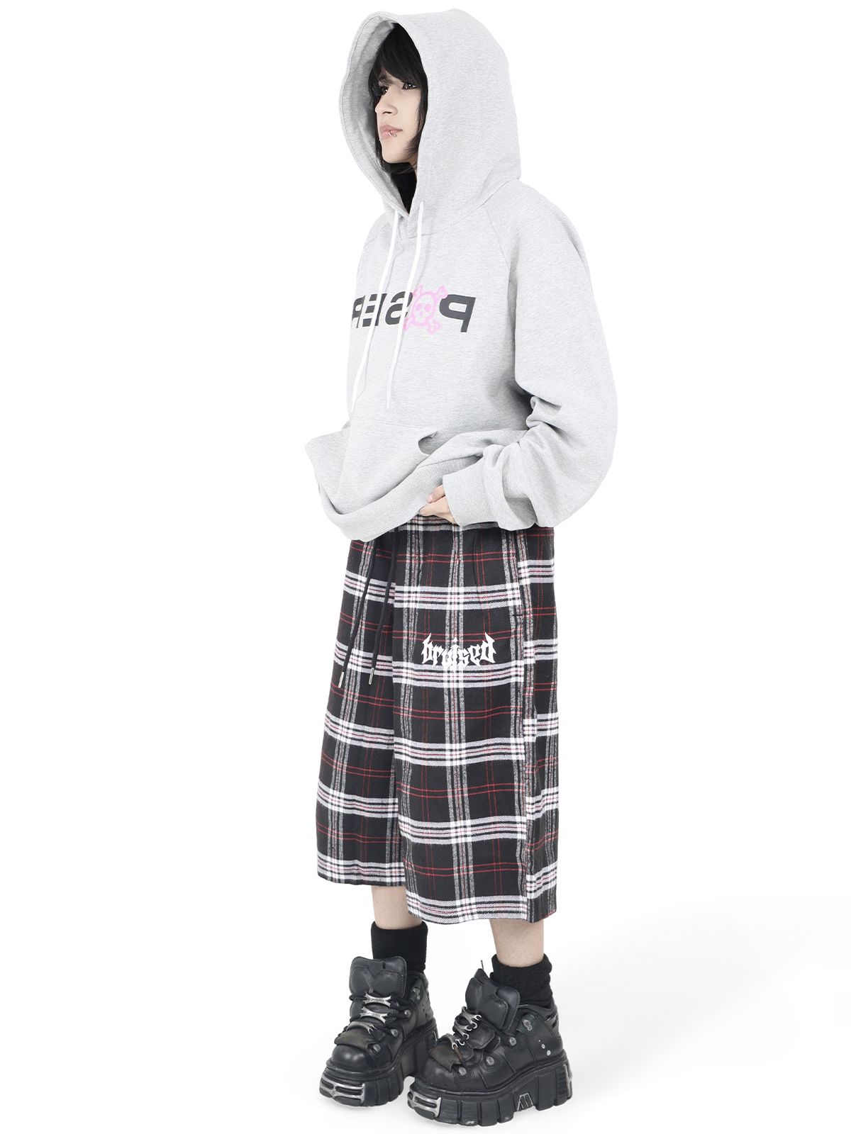 Plaid Shorts (Red) - BRUISED LA