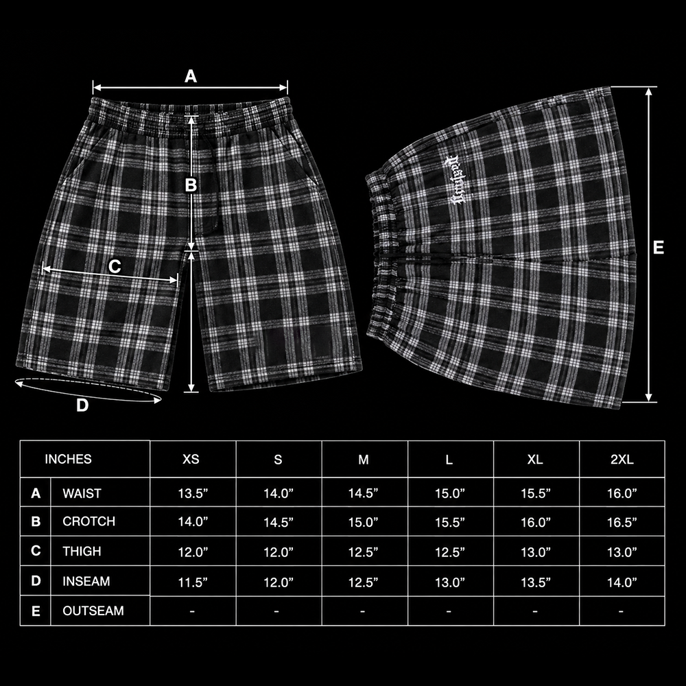 Plaid Shorts (Red) - BRUISED LA