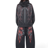 Skeletal Zip Hoodie