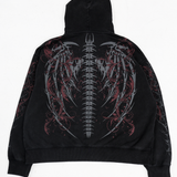 Skeletal Zip Hoodie