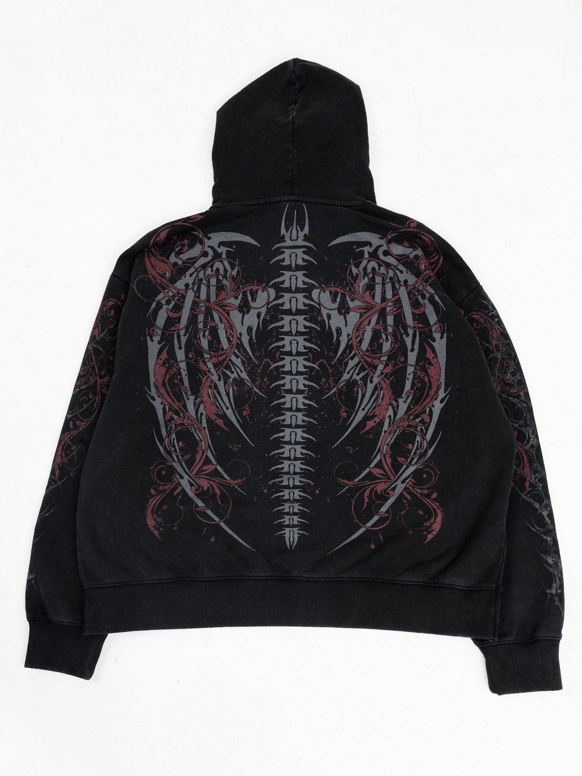 Skeletal Zip Hoodie - BRUISED LA